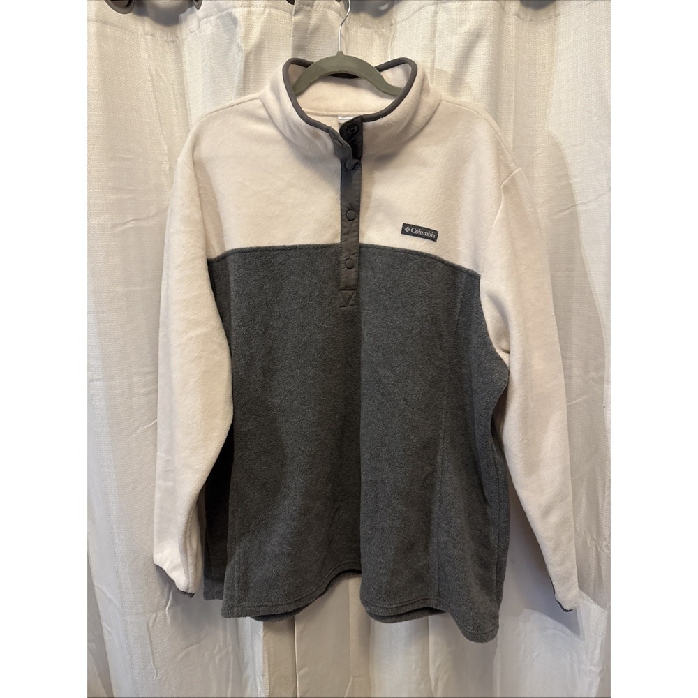 Womens Fleece Sweaters Columbia Gray/White Size: 3 X